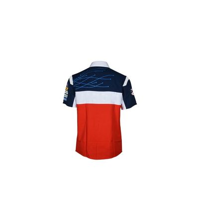 Custom Printing Short Sleeve Breathable Horse Racing Shirt with Retro Stripes Design