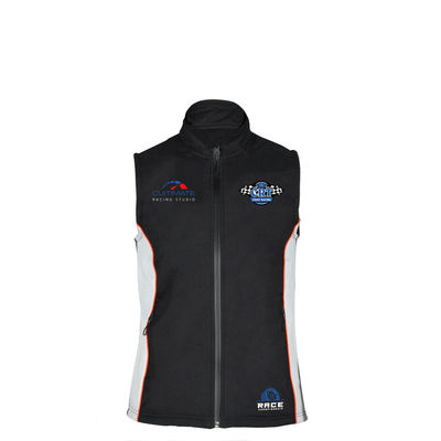 Customized Logo Printing Polyester Wicking Softshell Running Vest for Motor Team Men