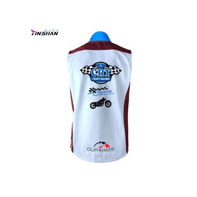 O-Neck Collar Custom Logo Windproof Work Cargo Softshell Sports Men's Motorcycle Vest