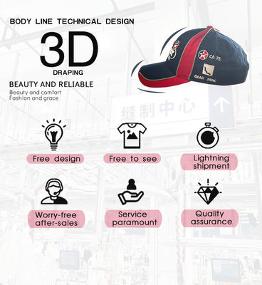 58cm Adults Sublimation Printing Moto Cap with Common Fabric Feature and Embossed Design