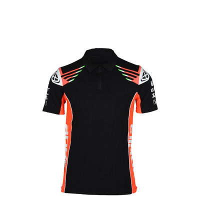 Weaving method Knitted Zip Up Stretch Shirt with Your Own Logo Casual Design Polo T-Shirt