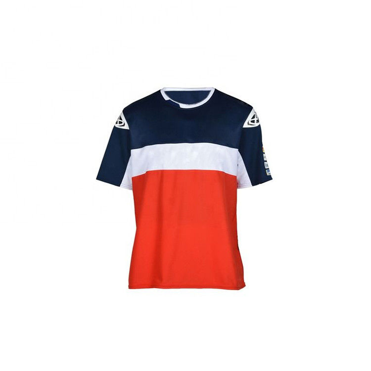 Custom Printing Short Sleeve Breathable Horse Racing Shirt with Retro Stripes Design